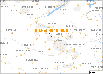 map of Wickerham Manor