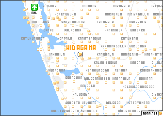 map of Widagama