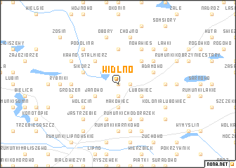 map of Widlno