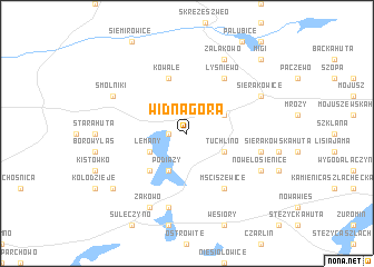 map of Widna Góra