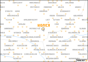 map of Widnica