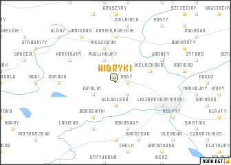 map of Widryki