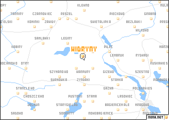 map of Widryny