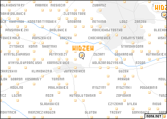 map of Widzew