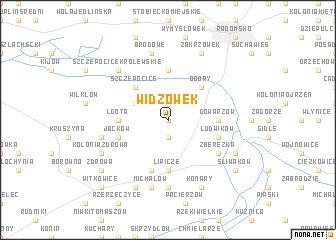 map of Widzówek