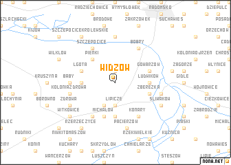 map of Widzów