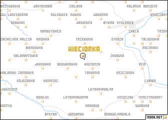 map of Więciórka