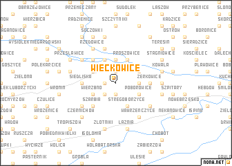 map of Więckowice