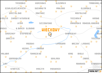 map of Więckowy