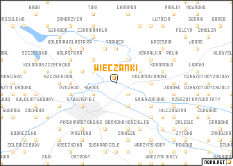 map of Więczanki