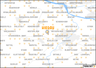 map of Wiedau