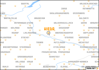 map of Wieda