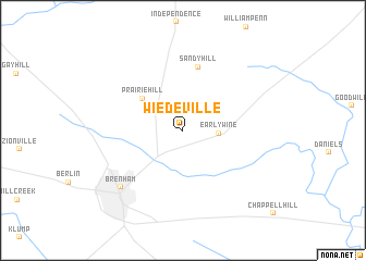 map of Wiedeville