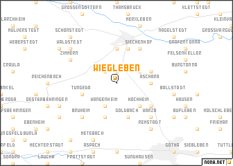 map of Wiegleben