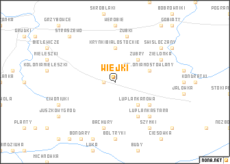 map of Wiejki