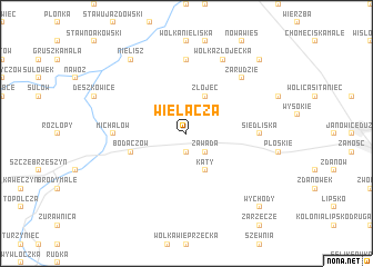 map of Wielącza