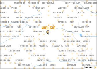 map of Wielgie