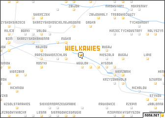 map of Wielka Wieś