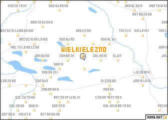 map of Wielkie Leżno