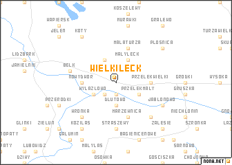 map of Wielki Łęck