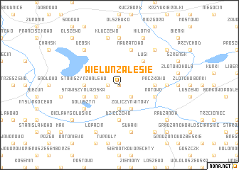 map of Wieluń Zalesie