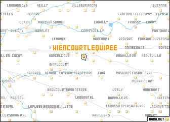 map of Wiencourt-lʼÉquipée