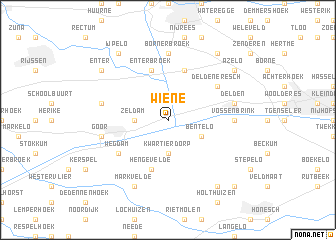 map of Wiene