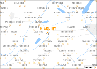 map of Wierciny