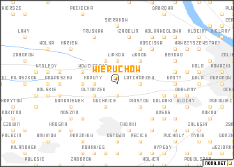 map of Wieruchów