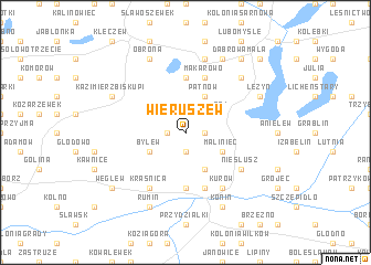 map of Wieruszew