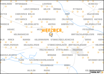 map of Wierzbica