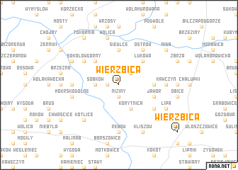 map of Wierzbica