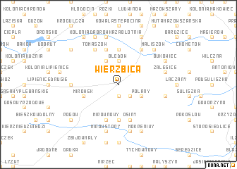 map of Wierzbica