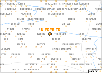 map of Wierzbica