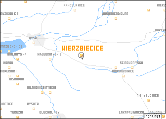 map of Wierzbięcice