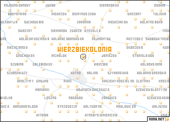 map of Wierzbie Kolonia