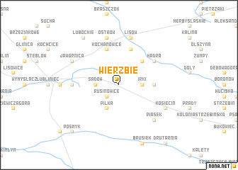 map of Wierzbie