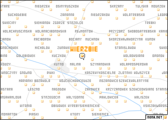 map of Wierzbie
