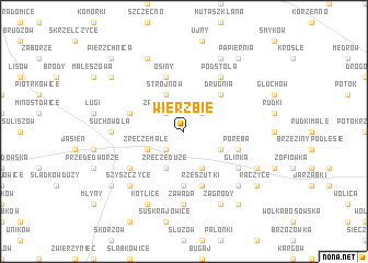 map of Wierzbie