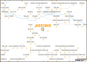 map of Wierzbka