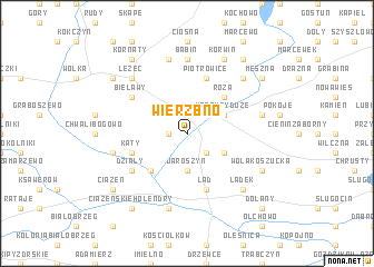 map of Wierzbno