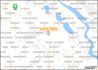 map of Wierzbno