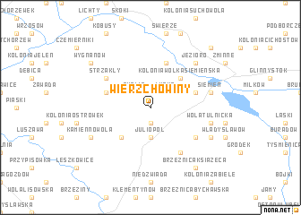 map of Wierzchowiny