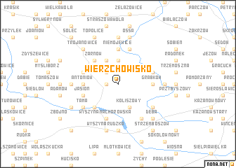 map of Wierzchowisko