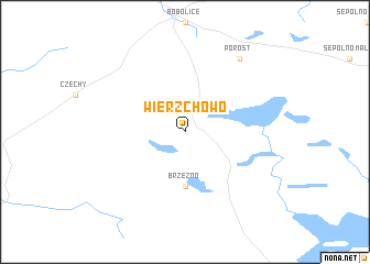 map of Wierzchowo