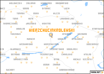 map of Wierzchucin Królewski