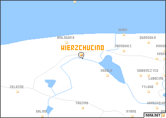 map of Wierzchucino