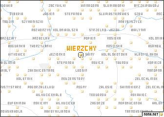 map of Wierzchy