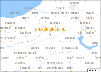 map of Wierzno Wielkie