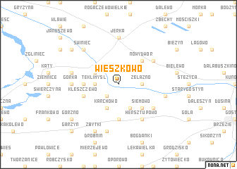 map of Wieszkowo